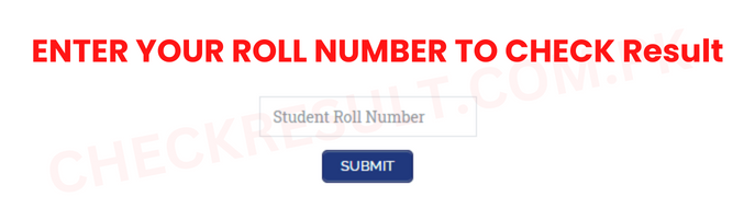 Check Result by Roll Number