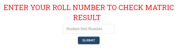 Check result by roll number