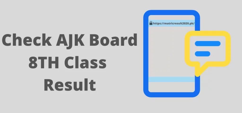 ajk board 8th class result by sms